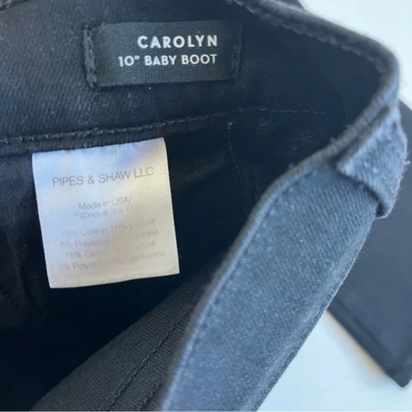 Veronica Beard Black Carolyn Boot Cut Cropped Tuxedo Striped Jeans - Picture 8 of 8